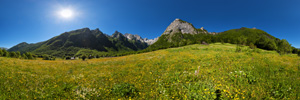 Grbaja Valley, Morning Panorama of the Škala Meadow (VR)